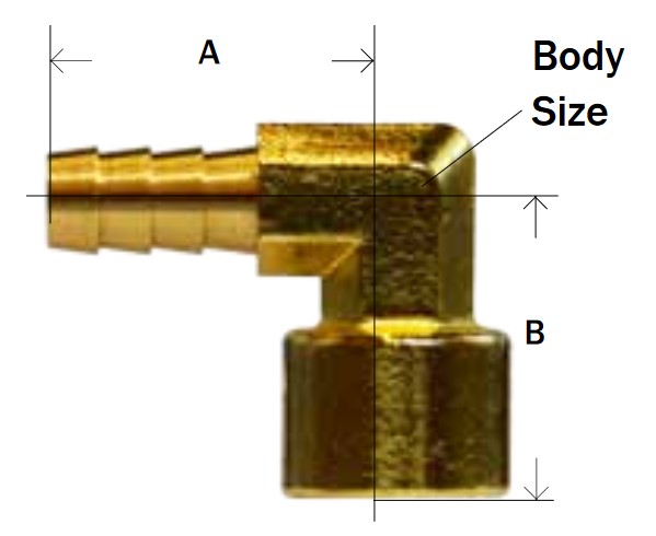 Brass Fitting Female 90° Elbow Hose Barb Fitting