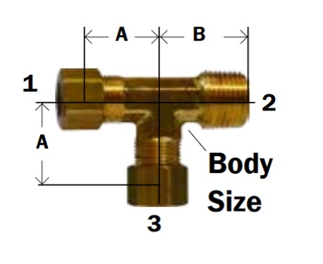 Compression Forged Male Run Tee On SC Fastening Systems