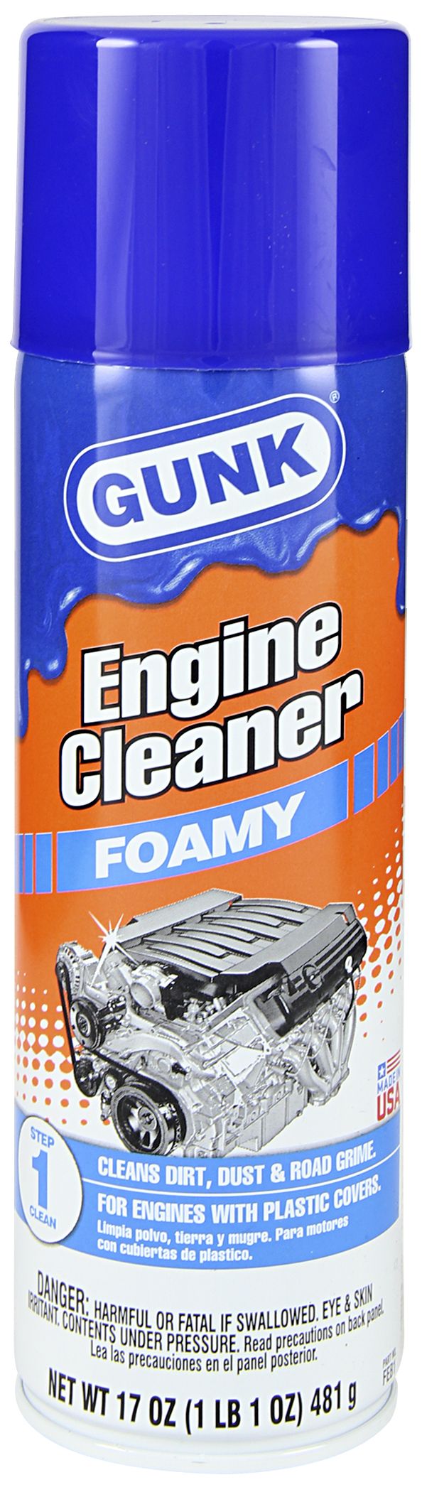 Item # 2535-FEB1/6, GUNK® ENGINE CLEANER FOAMY 17 OZ On SC
